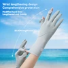 GTUBIKE Sun Protection Gloves Summer Anti-slip Lengthen Wrist Guard Touch Screen Ice Silk Riding Exposed Two Finger Glove Women 5