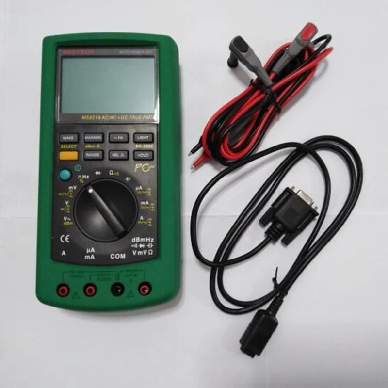 MASTECH 멀티미터 MS8218 고정밀 50000 카운트 True RMS DMM 디지털 멀티미터 RS232 인터페이스 멀티미터