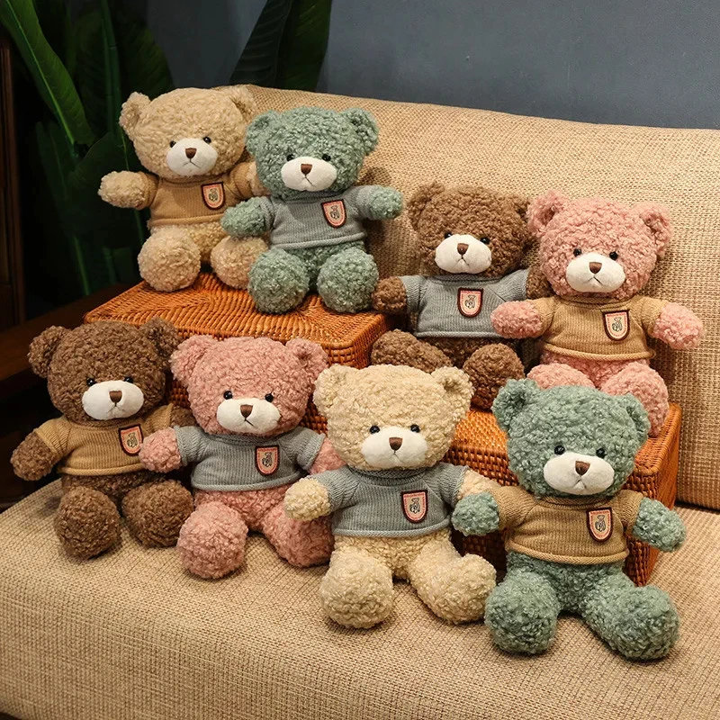 33Cm Carino Classico Orsacchiotto Peluche Kawaii Maglione Orso Peluche Farcito Bambole Morbide Per I Regali