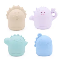 Baby Shower Cartoon Animal Toys Baby Shower Toys Distraction Floating Silicone Bath Toys Drip Soft Silicone BPA Free Baby Gift 1