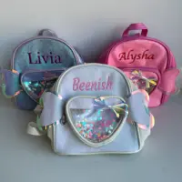 Personalized Kindergarten Backpack, Children's Cartoon Backpack, Cute Girl, Love  Wings, Lightweight Baby Backpack 1