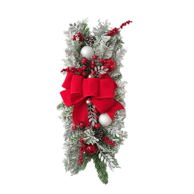 1pc Christmas Staircase Decoration Wreath Party Gift Christmas Home Furnishing Decoration Prop Evening Party Dress Up Prop