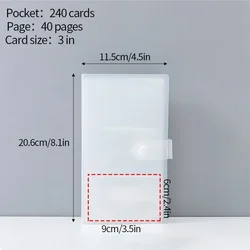 Deluxe Multi - Pocket Photocard Binder Album with Clear 3 - Grid Design (240 card slots)