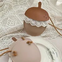 New Cartoon Sweet Mini Kids Bags for Toddler Girls Cute Acorn Crossbody Bag PU with Lace  Creative Handmade Bags Children's Gift 5