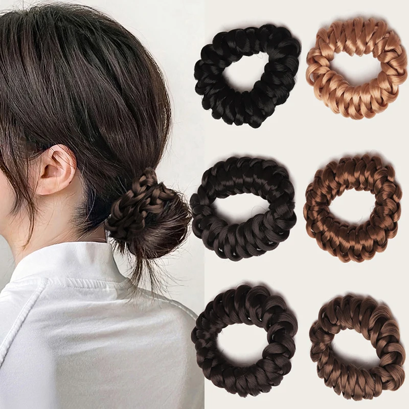 Elastic Headband with Braided Hair Loops