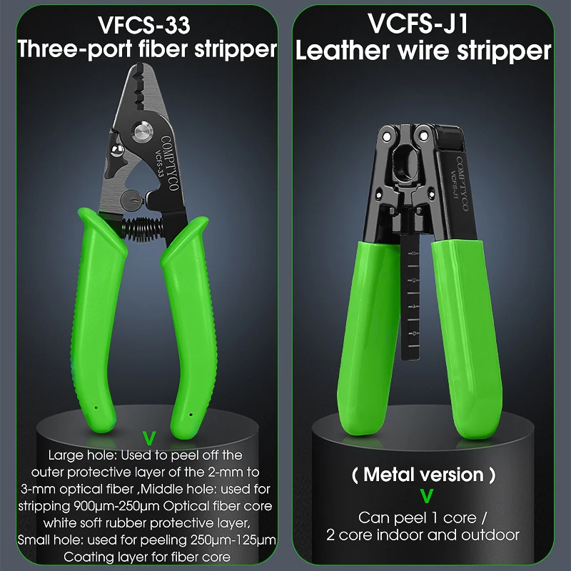 Fiber Optic Tool Kit with AUA-7S Fiber Cleaver -50~+26dBm/-70~+10dBm Rechargeable Mini Optical Power 10MW Visual Fault Locator
