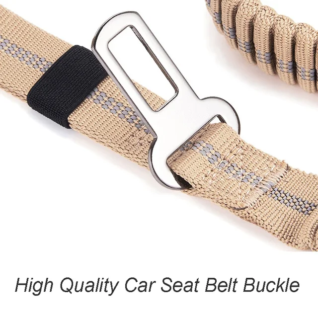 Reflective Shock Absorbing Pet Dog Leash with Car Seatbelt for Large Dogs Heavy Duty Tactical Bungee Dog Leash No Pull Dog Leash 6
