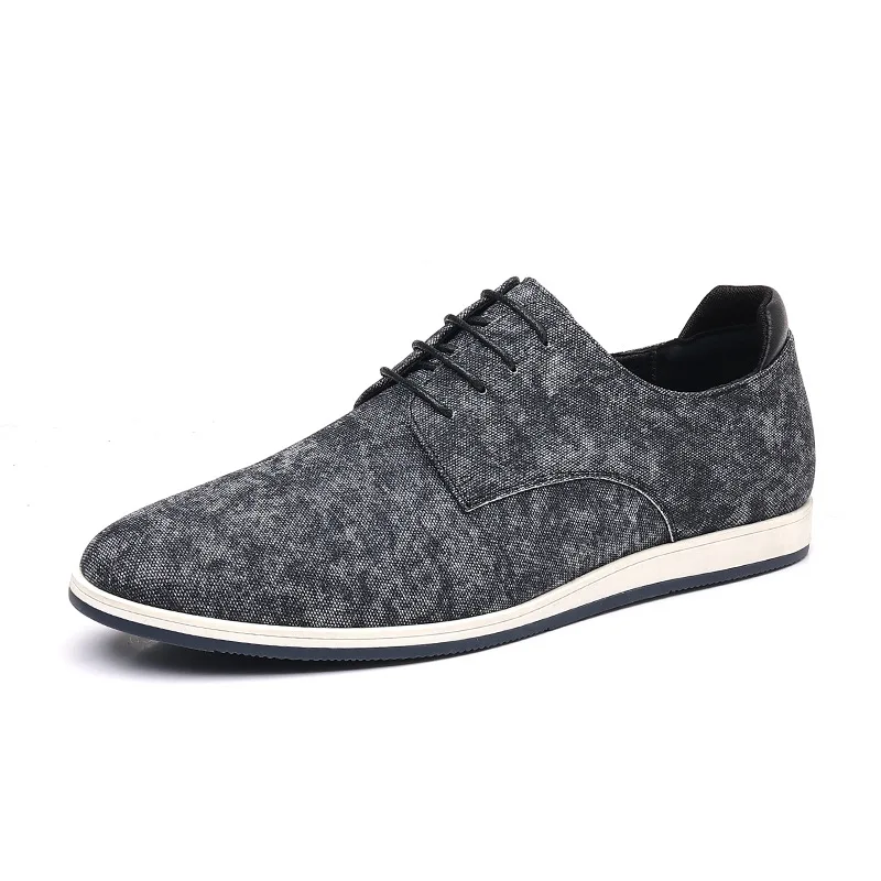 Men Casual Shoes Business Formal Brogue  Carved Canvas Wedding Dress Shoes Breathable Lightweight Soft Men Shoes Size38- 44