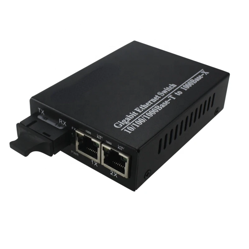 10/100/1000Mbps Multi Mode Dual Fiber Optic Transceiver RJ45 SC Connector