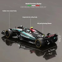 2024 New Arrival Original Bburago 1:43 Mercedes-Amg W15 Mclaren MCL38 Monaco Alloy Miniature Diecast Car Model Toy Birthday Gift 2