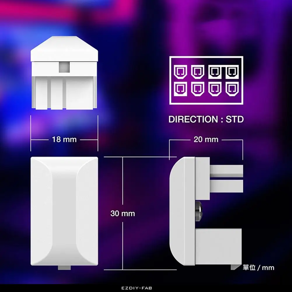 1-3pc atx 8ピン6ピンpci-e 8ピンオスからメス90/180度角度コネクタPC