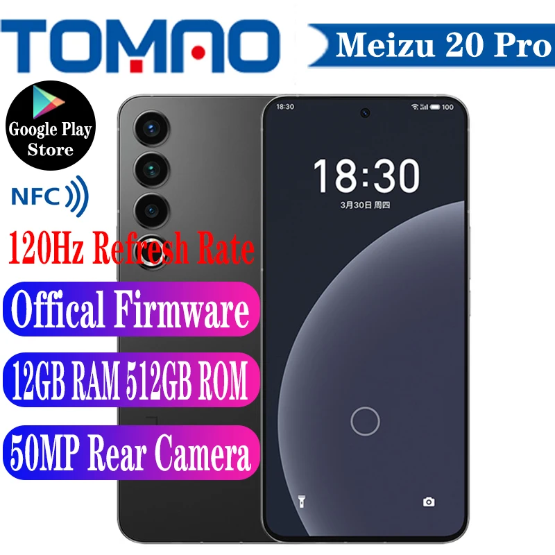 Original Meizu 20 Pro 5G SmartPhone Snapdragon 8 Gen 2 Octa Core 6.81" 120Hz 5000mAh 80W Super mCharge 50MP Rear Three Camera