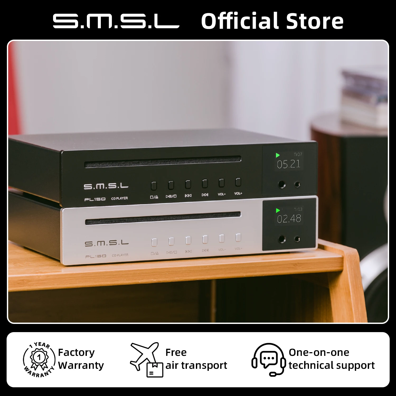 SMSL PL150 オーディオファイル CD プレーヤー CS43198 ソースデジタル 