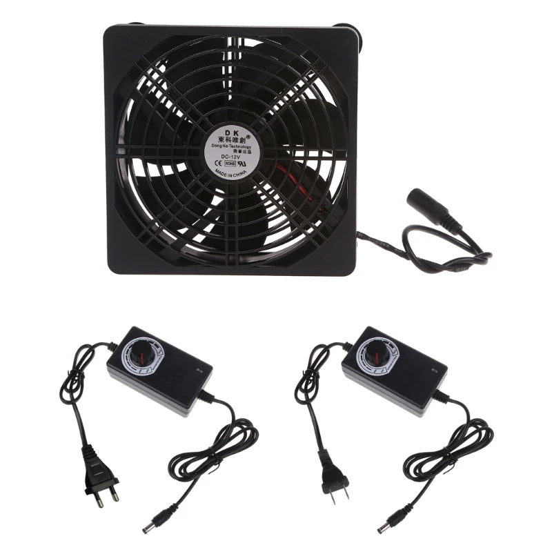 

110V 220V 3-12V AC Powered Computer Fan 12CM Air Blower for Modem TV Box Receiver DVR Playstation Xbox Cooling Radiator