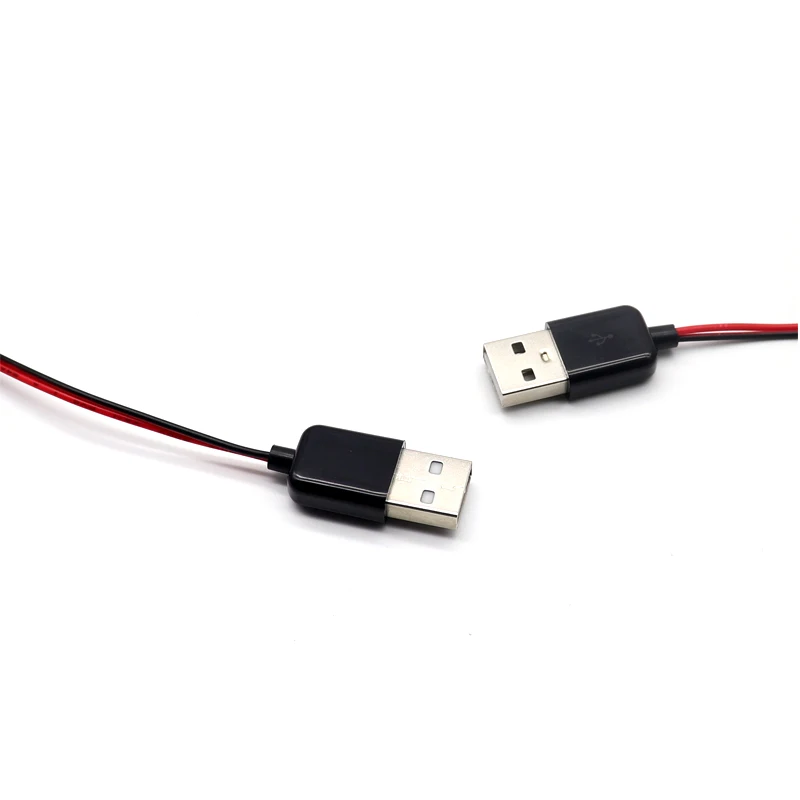【1PCS】Alligator Test Clips Clamp to USB Male Female Connector Power Supply Adapter Wire 58cm Cable Red and Black