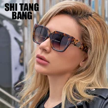 

2022 Fashion Brand Designer Vintage Cat Eye Sunglasses For Women Rectangle Sun Glasses Retro Gradient Square Shades Female UV400