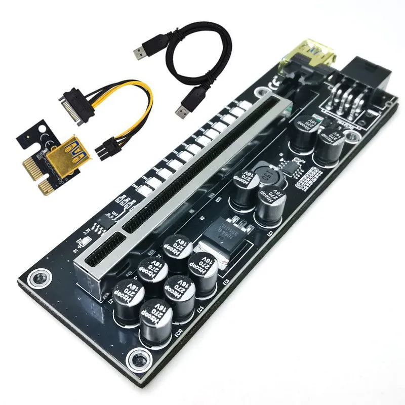 2022 ο VER009S Plus PCI Express PCIE PCI-E  ī SATA 1X  16X 6Pin   ī 0.6M USB 3.0 ̺