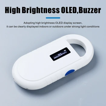 Scanner ID animale domestico 134.2Khz Chip Transponder FDX-B Scanner per animali ISO11784/5 ID animale USB Dog Cat Horse Lettore di microchip portatile