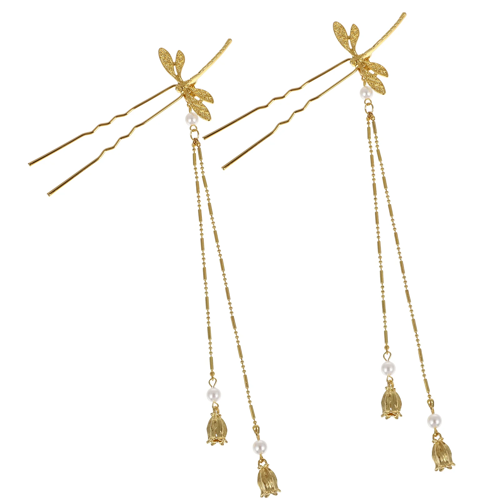 

2pcs Dragonfly Chinese Hair Sticks Tassel Hair Chopsticks for Women Hair Sticks