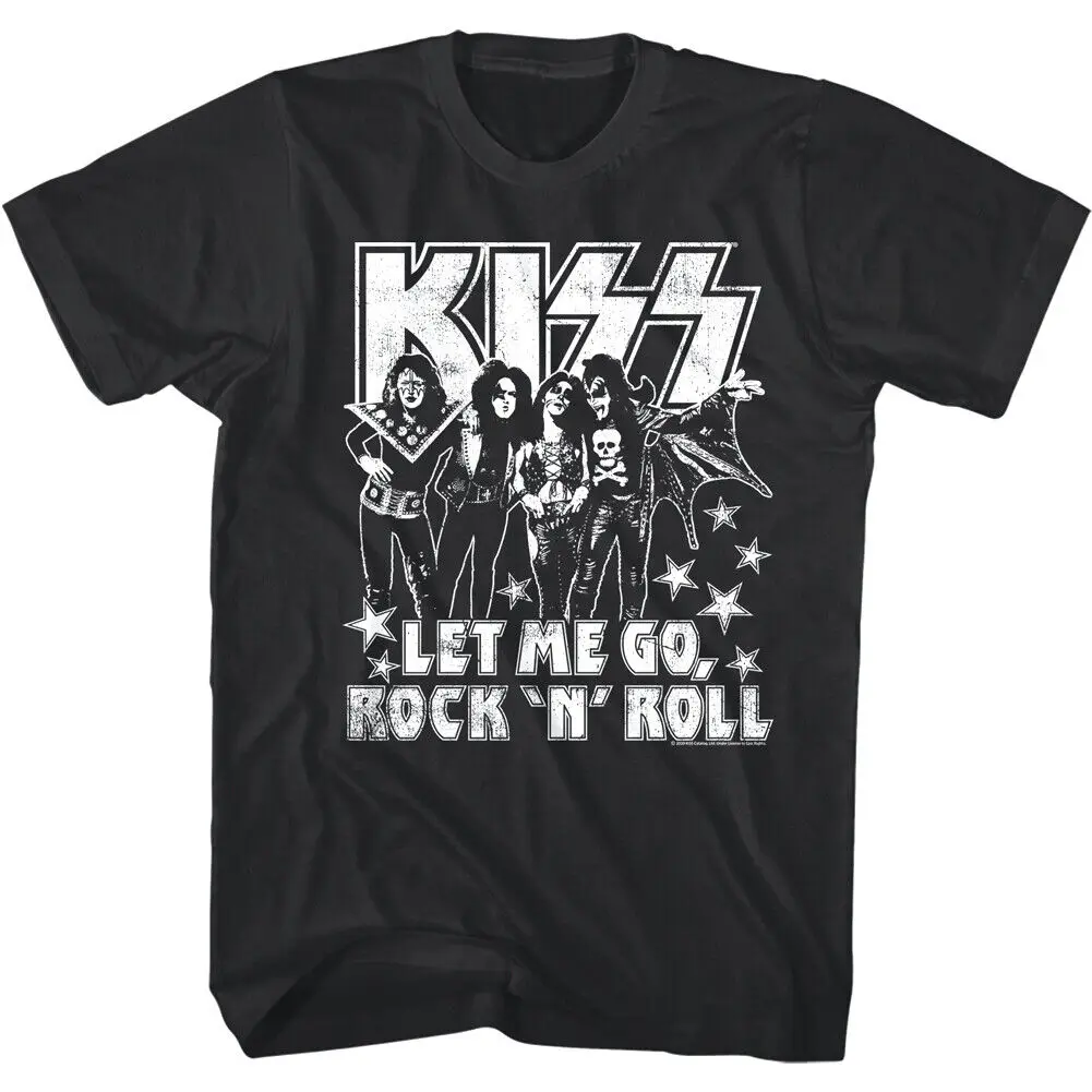 Kiss Let Me Go Rock N Roll Maglietta Da Uomo Più Calda Dell'Hell Album Song Rock Band