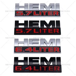 3D 자동차 스티커 HEMI 5.7 6.4 리터 엠블럼 배지, 닷지 챌린저 Jcuv 캘리버 램 지프 그랜드 체로키 스타일링 액세서리