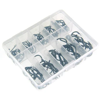 10 styles 100PCS Fishing Hooks Kits Worm Catfish Hooks Equipment Supplies Suitable for Shellfish Squid Crucian Carp 5