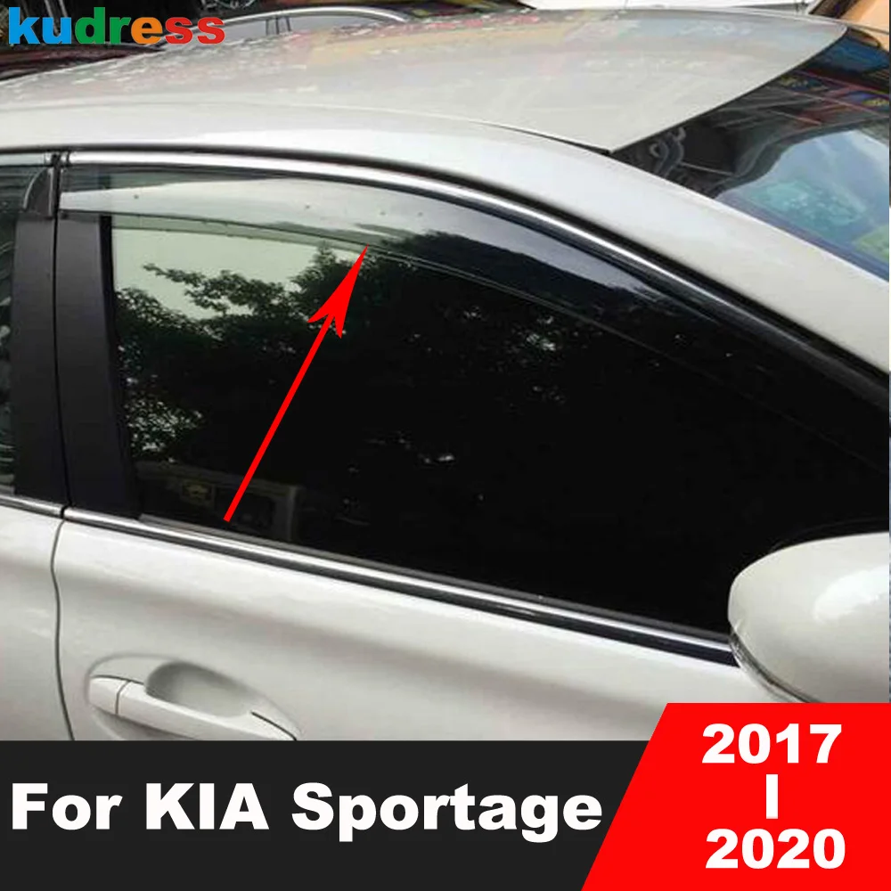 Window Deflectors For KIA Sportage 2017 2018 2019 2020 Car Wind