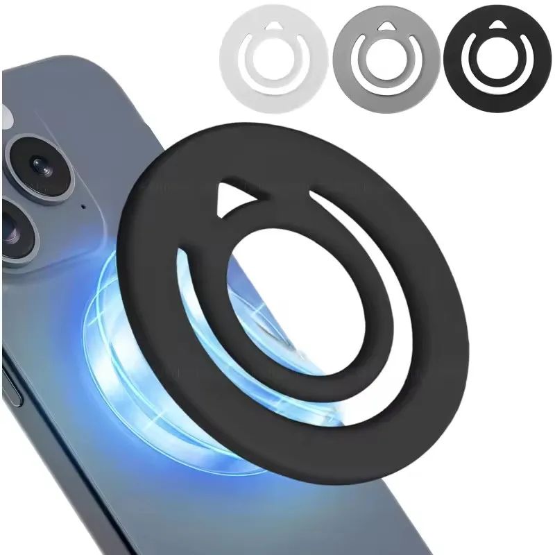 Enhanced Silicone Magnetic Finger Strap Phone Ring Holder - Universal Soft Grip and Stand