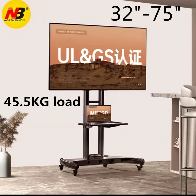 

Алюминиевая тележка NB AVA1500-60-1P 32-75 дюймов для телевизора с белым ЖК-дисплеем, плоская плазменная тележка с подставкой для камеры и полкой AV