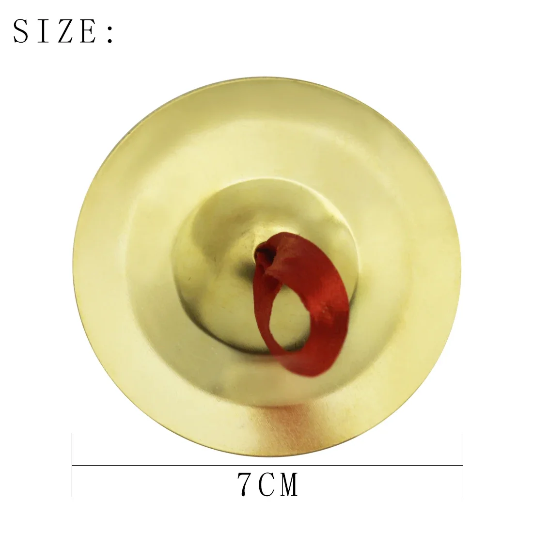 IRIN 1 Pairs Brass Finger Cymbals Belly Dance Indian Dance Golden Finger Cymbals With Rope Diameter 7cm Percussion Instrument