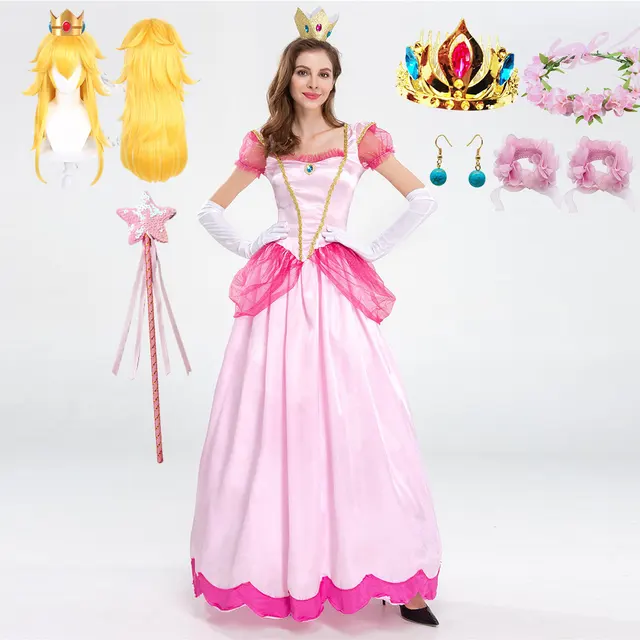 Princess Peach Adult Cosplay Costume: The Perfect Dress for Your Next Party