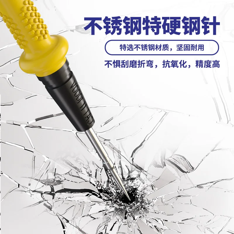 MECHANIC P40 Stainless Steel Multi-meter Pen 20A 1000V High Precision Soft Silicone Wire Test Tip Probe for Mobile Phone Repair