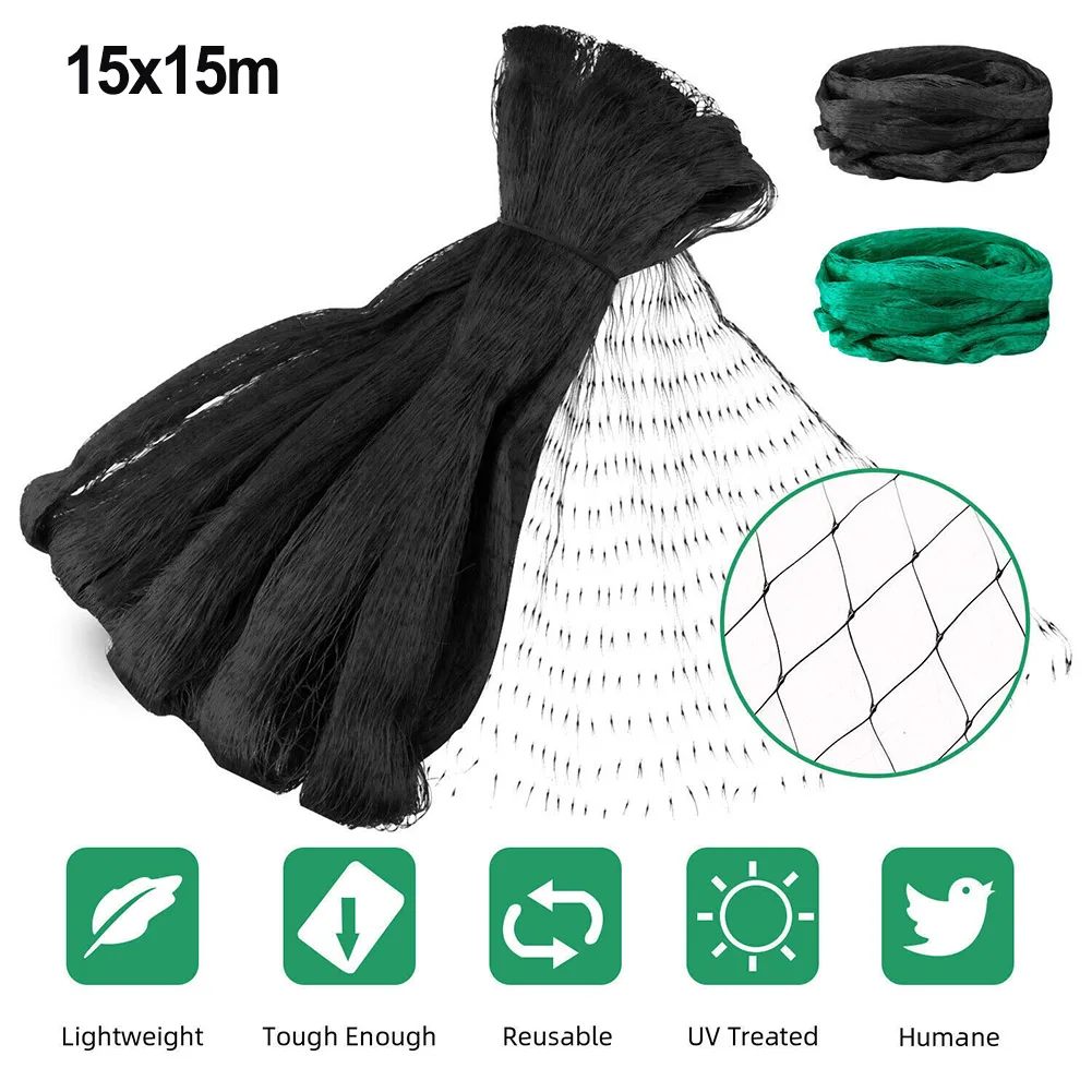 

Protective Mesh Bird Netting Net Anti Pest Commercial Fruit Trees Plant 7.5*15m 2.5cm Hole Plant Support Care Garden Netting