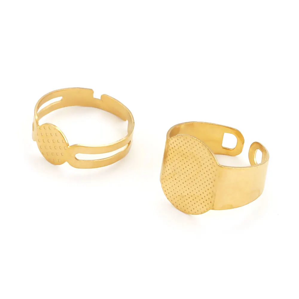 10 stücke Edelstahl ringe Basis einstellung verstellbare Ring lünette, die Suplies DIY Fingerring schlaufe Schmuck macht Ergebnisse Masse – Detail 1
