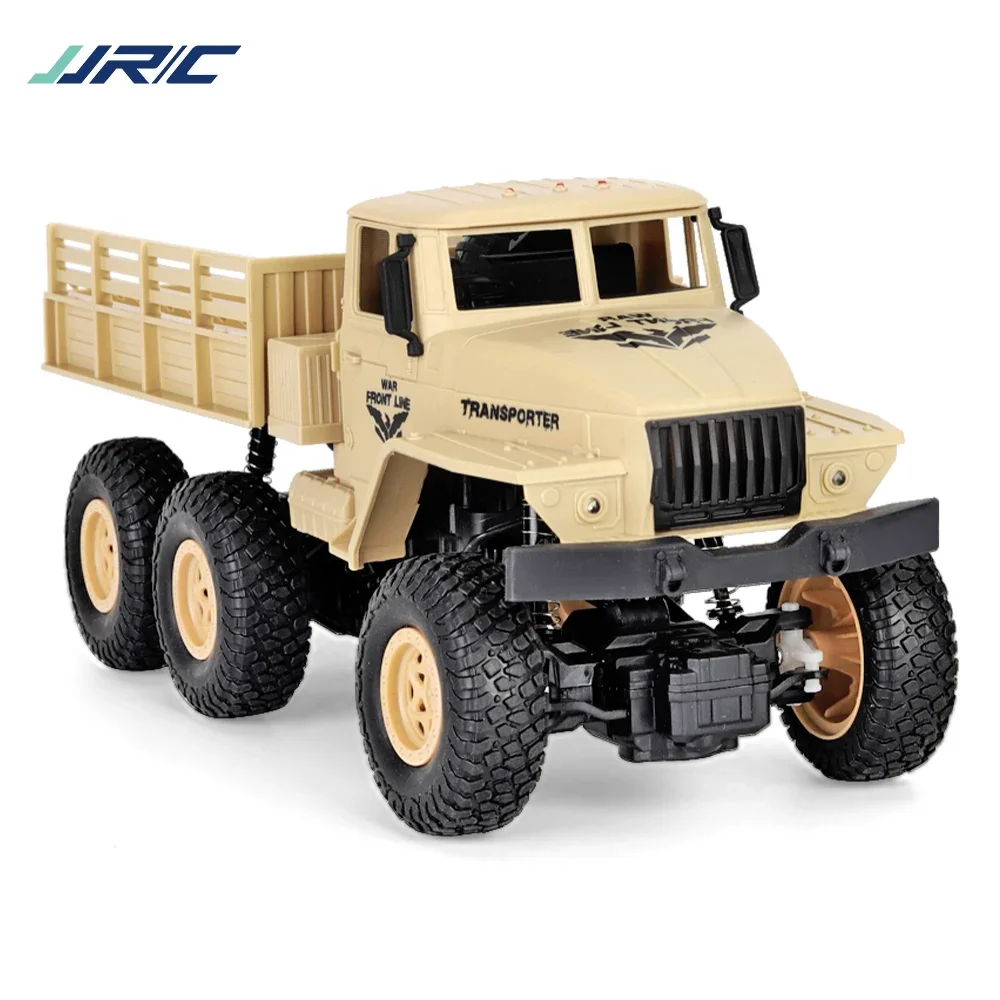 JJRC Q68 Q69 1/18 2.4G 4CH 4WD 130 Brushed Motor Yellow Green RC Vehicle Off-Road Military Truck Car RTR Model Kid Toys for Boys 6