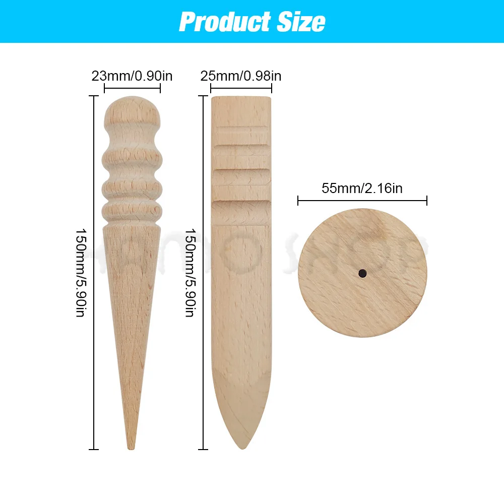 Wood Leather Round Burnishing Edge Tool for Craft
