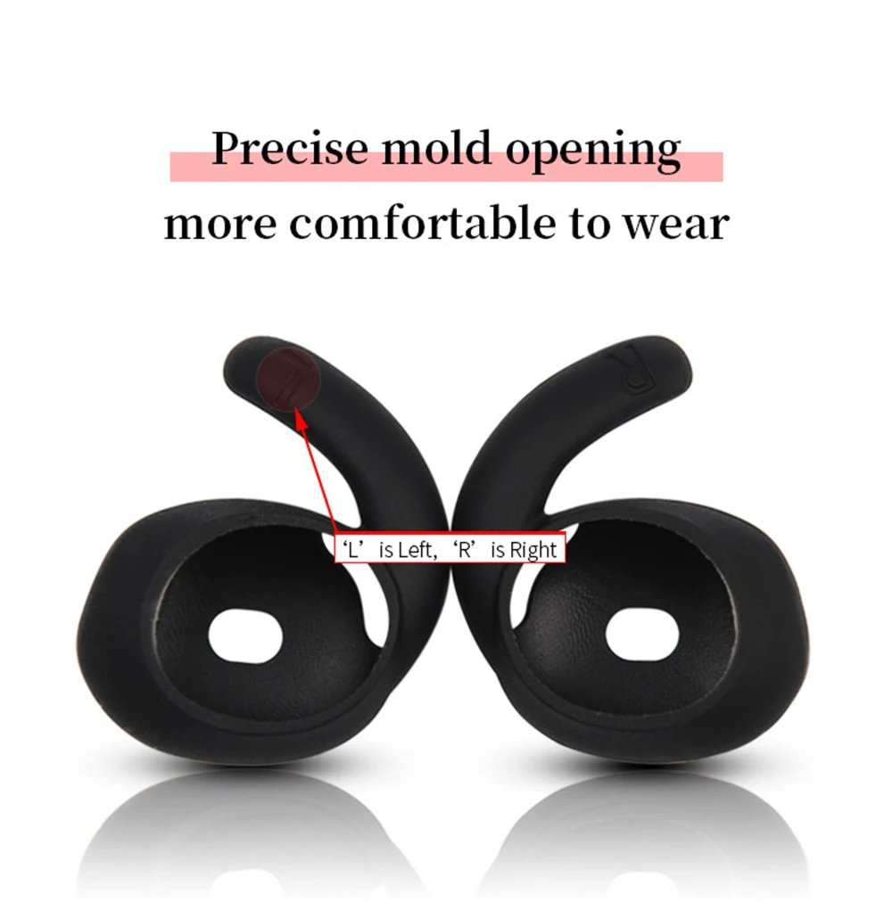 4Pcs Silicone Ear Tips for Apple Airpods4 True Wireless Earbuds Eartips Airpods 4 TWS Earhook headphones Tips Anti-drop Hooks
