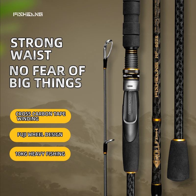 ROLLFISH Carbon Fiber Slow Jigging Rod 1.68–1.98m Spinning/Casting 3