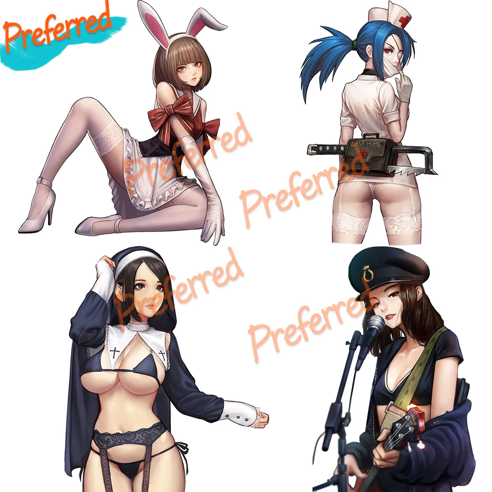 

High Quality Sexy Girl Anime Decal Motocross Racing Laptop Helmet Trunk Wall Vinyl Car Sticker Die Cutting Waterproof PVC