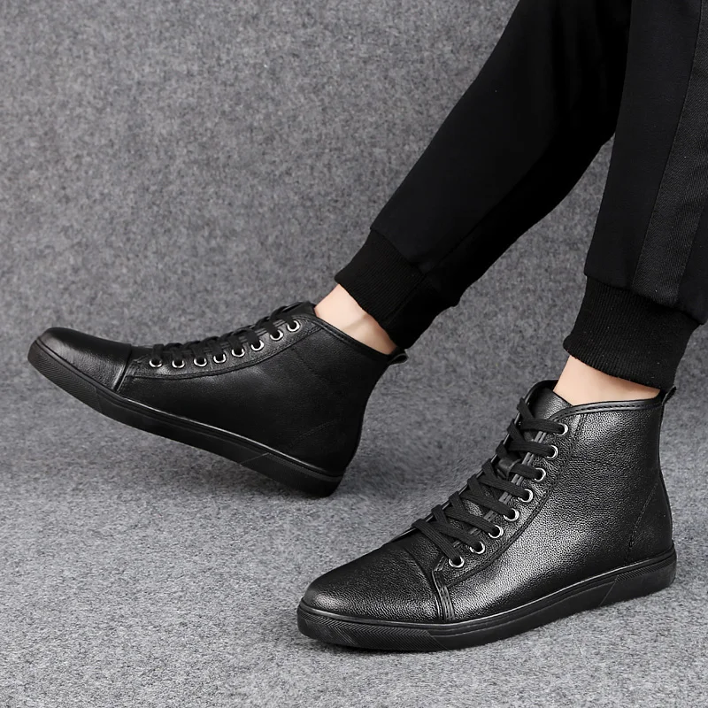 Herren Winterstiefel Aus Echtem Leder Für Warme Outdoor Tage_voghion.com