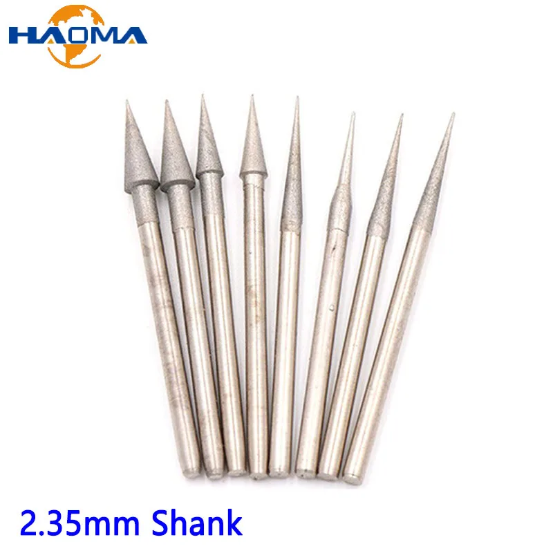 

2.35 Shank Diamond Grinding Head Needle Engraving Carving Polishing Bits Burrs Carving Peeling Jade Stone Glass Metal Ceramic