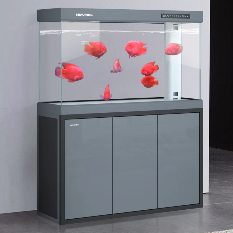 

Living Room Home Medium and Large Aquarium Change Water Bottom Filter Simple Modern Light Luxury Super White Fish Tank