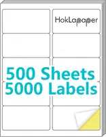 2" x 4" Shipping Labels,Printable White Mailing Labels for Laser/Inkjet Printer,Permanent Adhesive Sticker Labels(500. 1