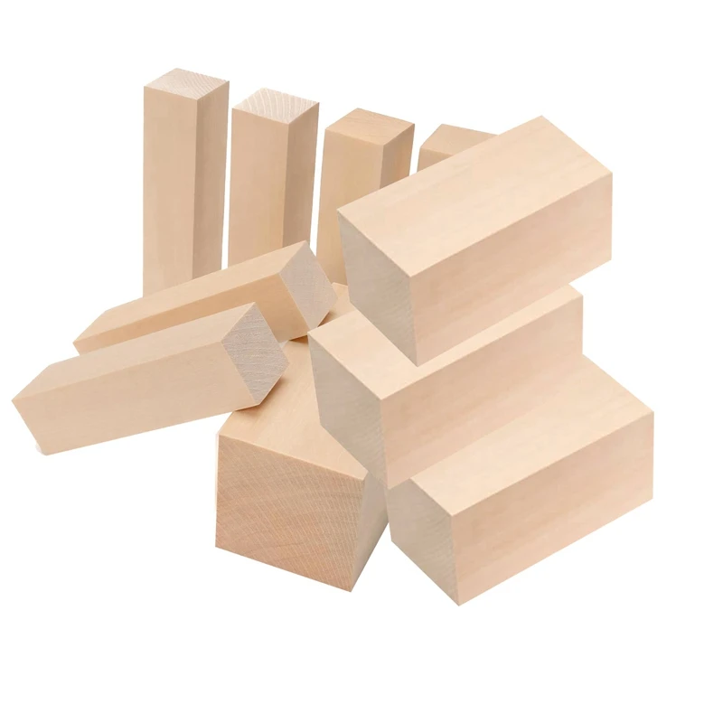 

Basswood Carving Blocks Carving Wood Bass Wood For Carving 10PCS - Whittling Wood For Crafts Wood Carving Kit Wooden Durable