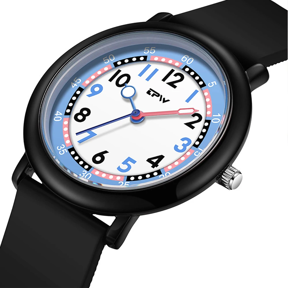 Colored Dial Children's Watch Leisure Glow Student Quartz Sports Outdoor Waterproof Exam Boy and Girl Watch Gift 2