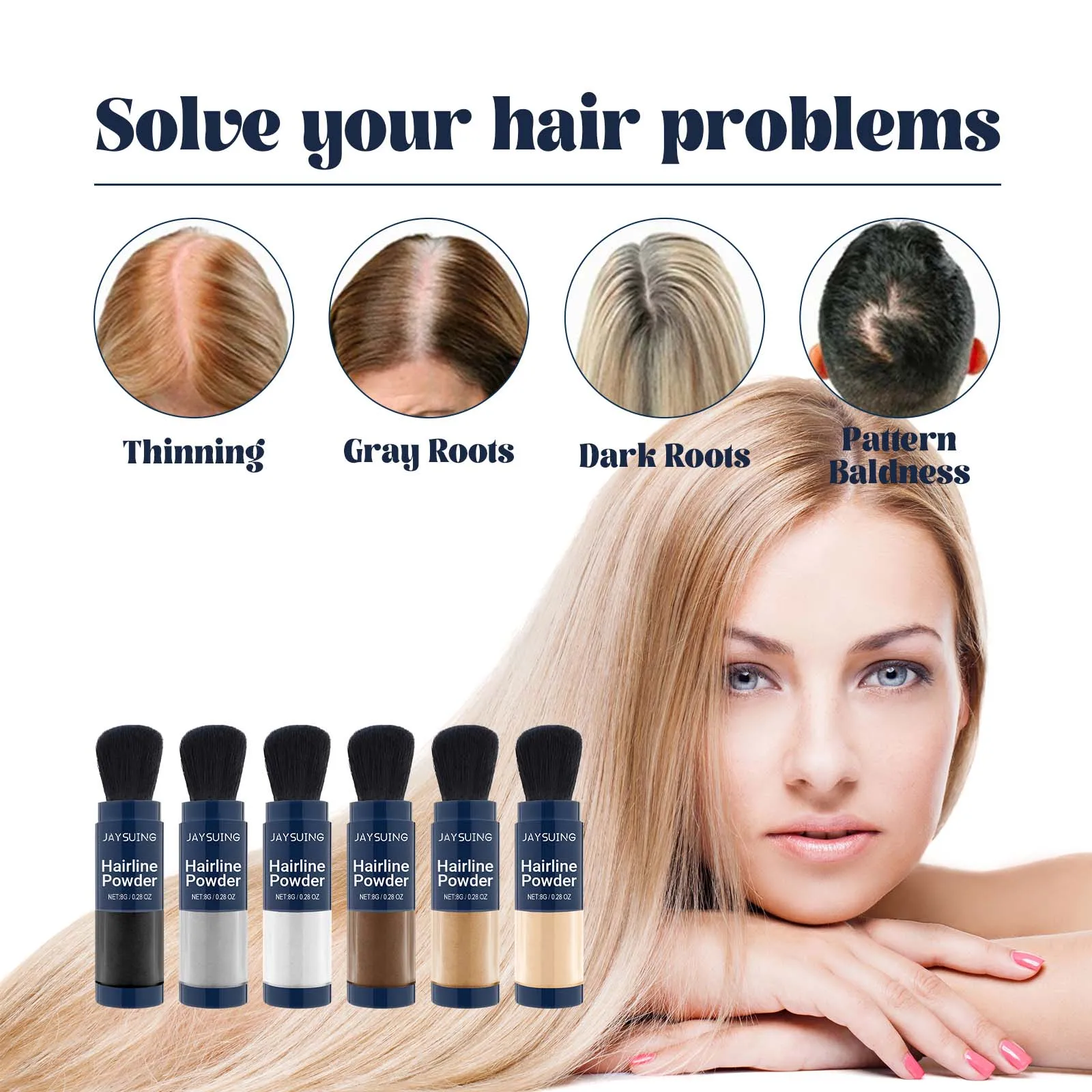 Premium Hair Powder For Filling Hairline and Controlling Oil,Complement Color Naturally,Permium Colored Hair Healthy Thickener