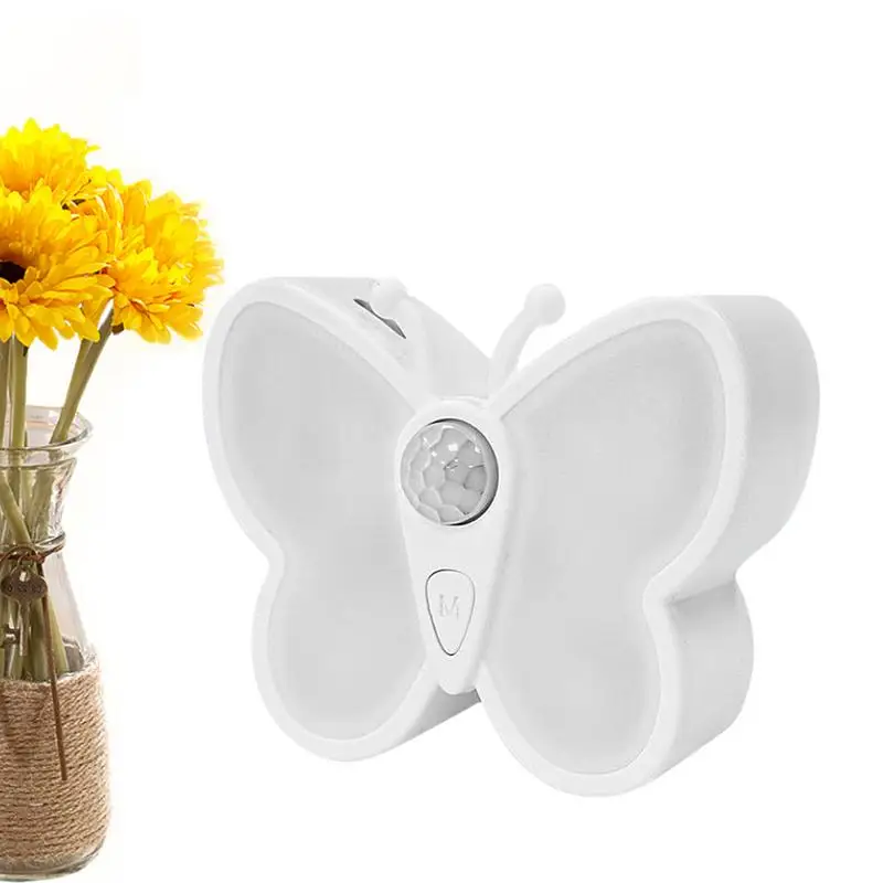 

Датчик движения, искусственная задняя подсветка в форме бабочки, USB-перезаряжаемая подсветка для лестницы, Автоматическое включение/выключение