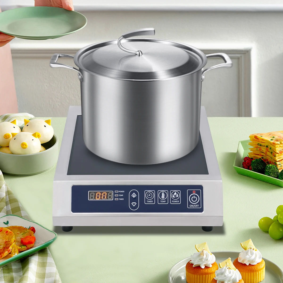 Modern Electric Induction Cooker Digital 3500 Watt Commercial Induction Cooktop — view 3