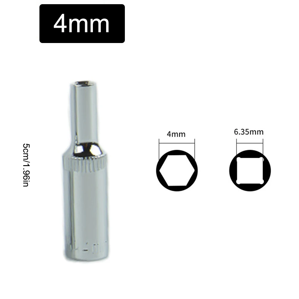 

Ручные инструменты, ручные инструменты с шестигранной головкой, 1/4 дюйма, 11 шт., 4-14 мм, 50 мм, удлиненный торцевой ключ из хромованадиевой стали, головка