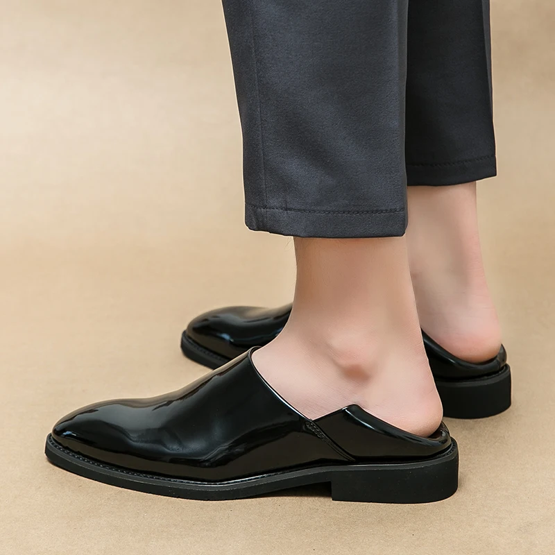 

Модные мужские лакированные кожаные лоферы, повседневные деловые туфли, обувь для вождения Daliy, домашняя обувь с возможностью увеличения роста